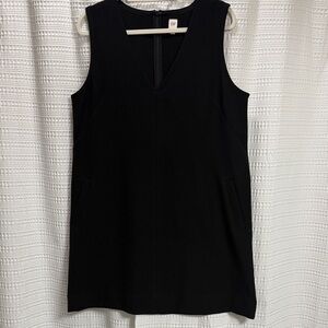 GAP Black V-Neck Jumper‎ Sleeveless Dress classic work wear preppy academic SZ L